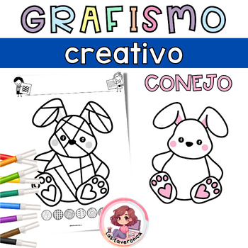Preview of Grafismo Creativo Conejo. Magia / Magic Bunny Doodle. Motor fine