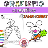 Grafismo Creativo Zanahoria. Pascua / Carrot Doodle. Easte
