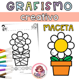Grafismo Flor Maceta. Primavera / Flower Doodle. Spring. M