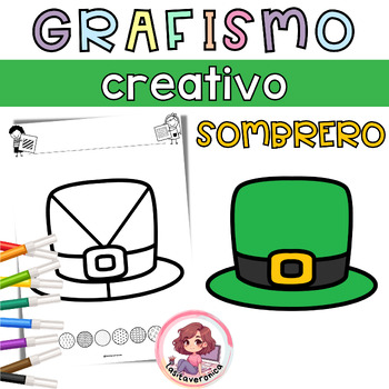 Preview of Grafismo sombrero. San Patricio / Hat Doodle St. Patrick's Day. March Fine Motor