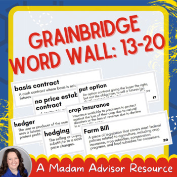 Preview of GrainBridge Wall Words: Modules 13-20