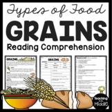 Grains Reading Comprehension Worksheet Food Groups My Plate