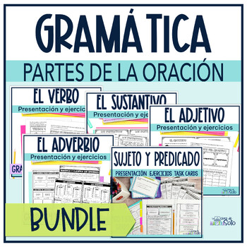 Preview of Gramática Sustantivos, verbos, adjetivos y adverbios -  Spanish grammar bundle