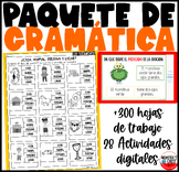 Preview of Gramatica en español Spanish Grammar Bundle Printables with digital resources