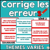 Grammaire - Corrige les erreurs (Thèmes variés) - French G