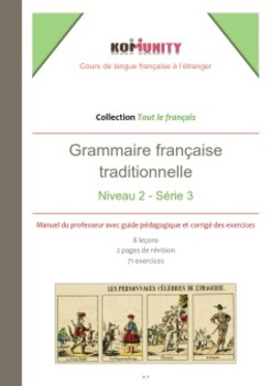 Preview of Grammaire française traditionnelle - Niveau 2 - Série 3