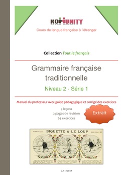 Preview of Grammaire française traditionnelle - Extrait du niveau 2 - série 1 - FREE