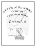 Grammar - 4 Kinds of Sentences Commas Quotation Marks for 