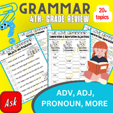 Welcome Back to school Grammar activities - Grammar Review