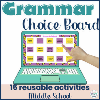 Preview of Grammar Activities for Middle School - Choice Board