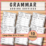 Grammar: Adding Suffixes -ed -ing Word Endings