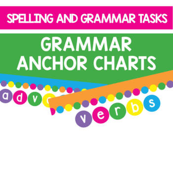Preview of Grammar Anchor Charts - Adjectives, Nouns, Verbs and Adverbs