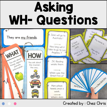 Preview of Grammar: Asking Questions in English - I Have Who Has Games and Activities