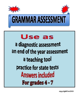 Preview of Grammar Assessment