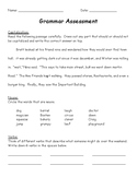 Grammar Assessment (2 pages)