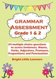 Grammar Assessment Quiz Grade 1 & 2