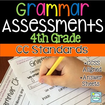 Preview of Grammar Assessments 4th Grade Aligns with Gobs of Grammar 4th Grade