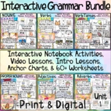 Grammar BUNDLE: Video Lessons, Interactive Notebooks, Powe