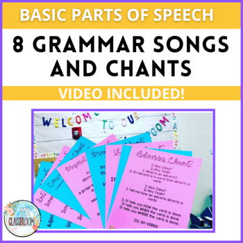 Preview of Grammar Basic Parts of Speech Songs/Chants