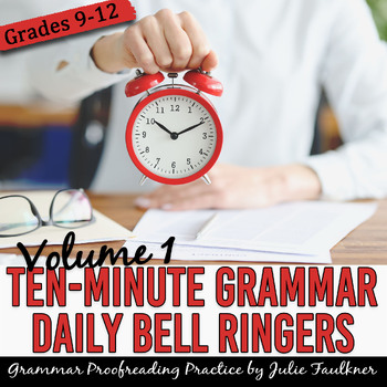 Preview of Daily Grammar Bell Ringers, Proofreading Practice, High School Vol. 1