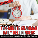Daily Grammar Bell Ringers, Proofreading Practice, High Sc