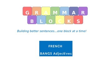 Preview of Grammar Blocks - BANGS Adjectives