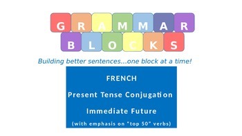 Preview of Grammar Blocks - French Immediate Future with emphasis on "Top 50" verbs