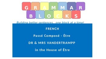 Preview of Grammar Blocks - French Passé Composé ETRE