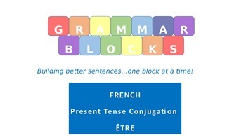 Preview of Grammar Blocks - French être with emphasis on Adjective Agreement