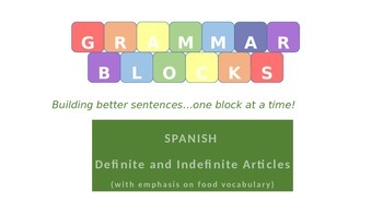 Preview of Grammar Blocks - Spanish Articles