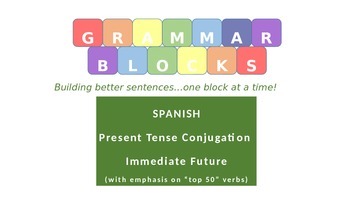 Preview of Grammar Blocks - Spanish Immediate Future with emphasis on "Top 50" verbs