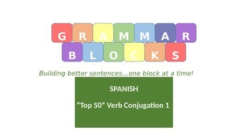 Preview of Grammar Blocks - Spanish Present Tense Conjugation 1