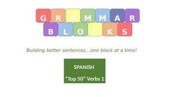 Preview of Grammar Blocks - Spanish Present Tense "Top 50" Verbs 1