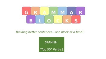Preview of Grammar Blocks - Spanish Present Tense "Top 50" Verbs 2