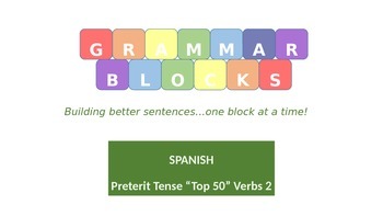 Preview of Grammar Blocks - Spanish Preterit Tense Conjugation 2