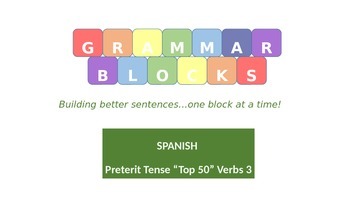 Preview of Grammar Blocks - Spanish Preterit Tense Conjugation 3