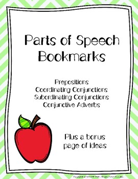 Preview of Parts of Speech Bookmarks