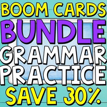 Preview of Grammar Boom Cards BUNDLE ⭐️SAVE 30%⭐️ (Third Grade Distance Learning)