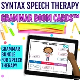 Grammar Boom Cards for Syntax Speech Therapy Activities BUNDLE