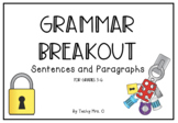 Grammar Breakout - Sentences & Paragraphs