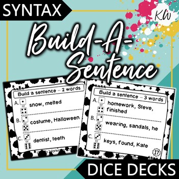 Preview of Sentence Structure Game: Build A Sentence