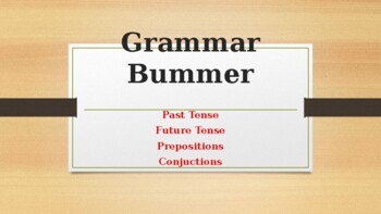 Preview of Grammar Bummer Lesson