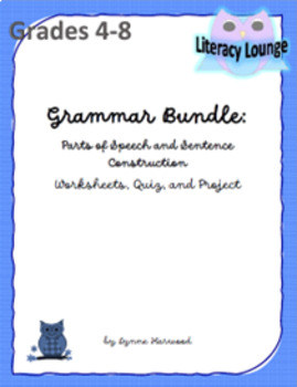Preview of Grammar Bundle:  Parts of Speech and Sentence Structure