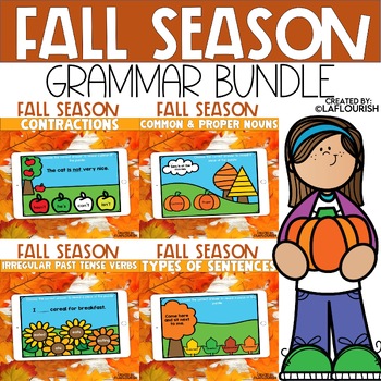 Preview of Grammar Bundle | Reveal Puzzle | Google Slides | Fall | Autumn