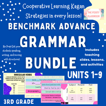 Preview of Grammar Bundle Units 1-9 - Benchmark Advance - Engaging and Fun Teaching Slides!