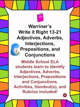 Preview of Grammar Bundle: Warriner's Write it Right 13-21