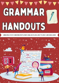 Preview of Grammar: COMMAS - Printable Mini Lesson, Exercices & Answer Key