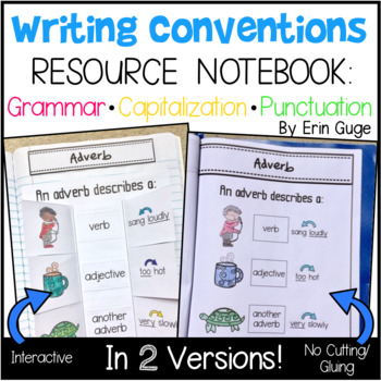 Preview of Grammar, Capitalization, Punctuation | Writing Conventions Notebook 2 Versions