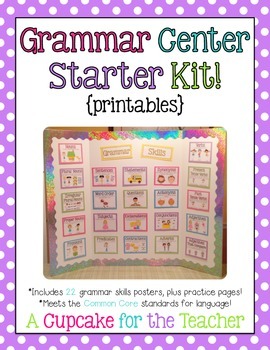 Preview of Grammar Center Starter Kit! {printables}