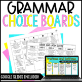 Grammar Choice Boards with Digital Choice Boards - 5th Gra